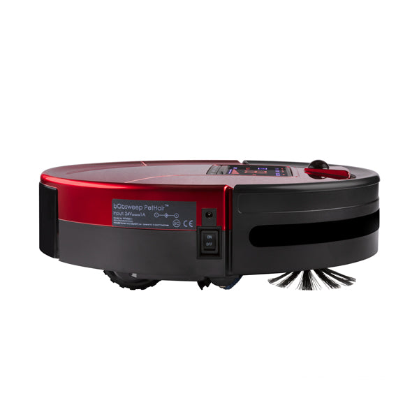 bObsweep PetHair Robotic Vacuum Cleaner and Mop front view in rouge