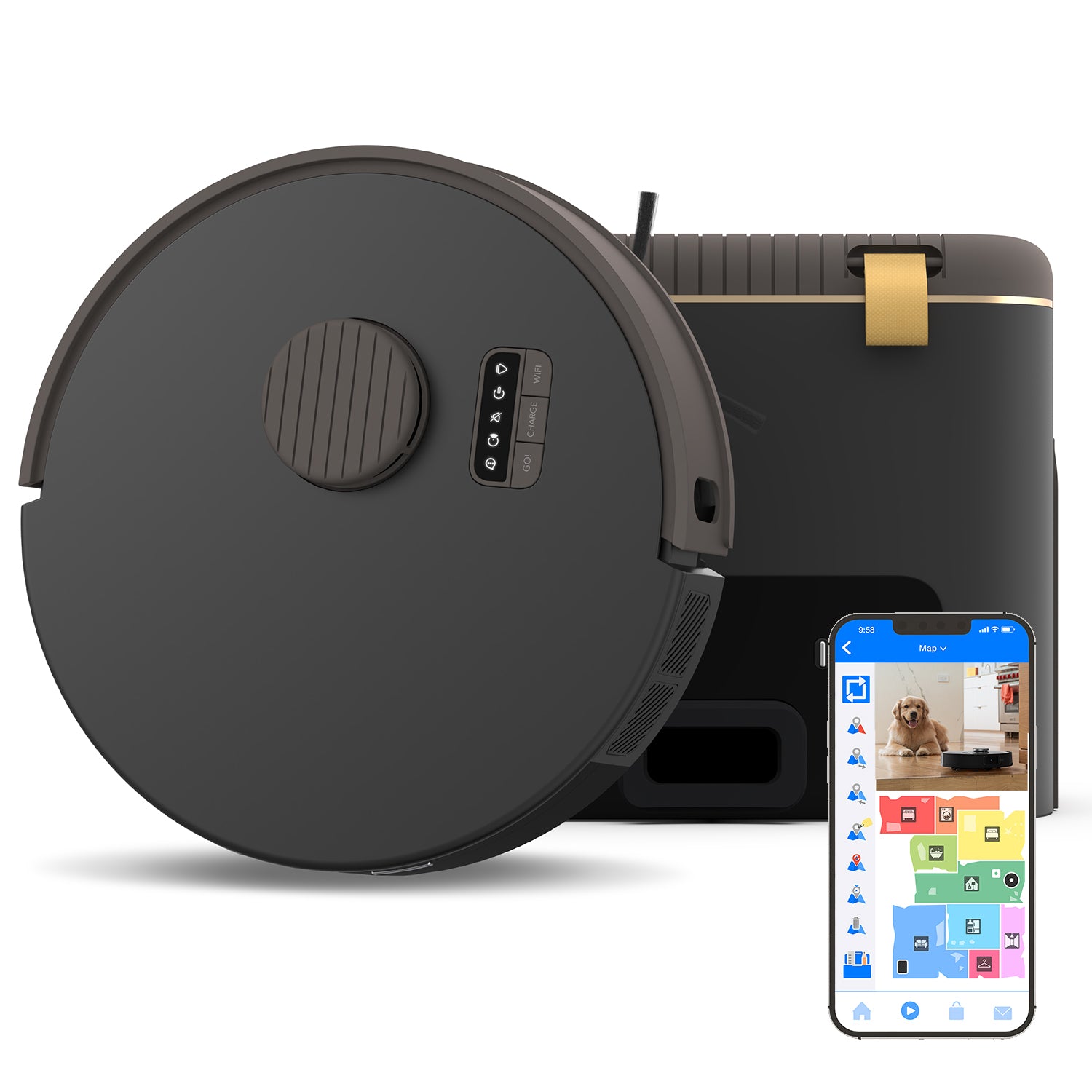 Bio Auto-empty Robotic Vacuum Cleaner and Mop
