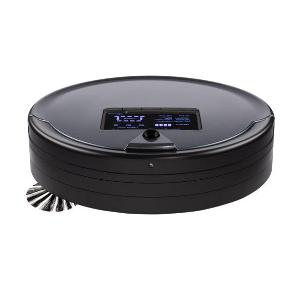 Bob PetHair Plus Robotic Vacuum Cleaner and Mop front view in charcoal