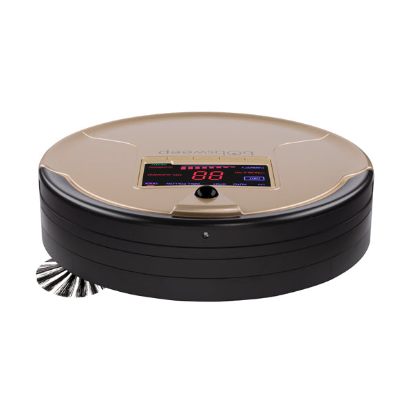bObsweep PetHair Robotic Vacuum Cleaner and Mop front view in champagne