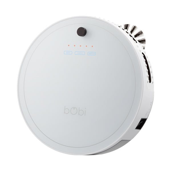 bObi Classic Robotic Vacuum Cleaner and Mop in snow angled