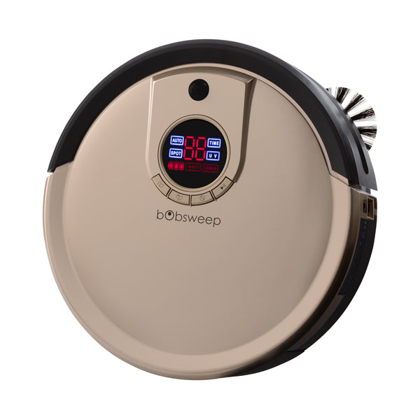 Bob Standard Robotic Vacuum Cleaner and Mop in champagne angled view